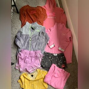 Girls Size 10/12 Lot - Fair Condition Pink Sweatshirts have Light Staining